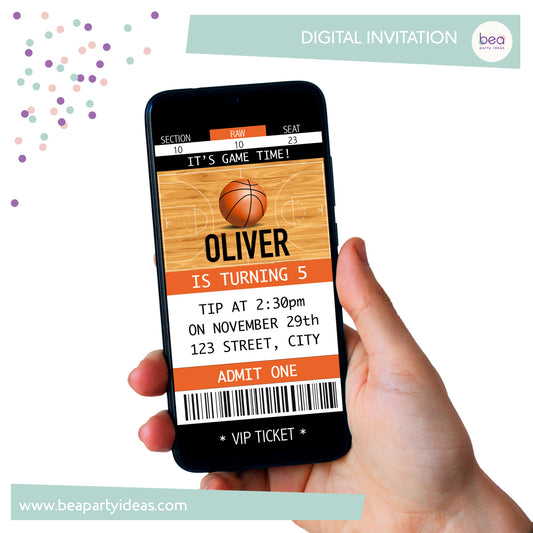 BASKETBALL digital INVITATION