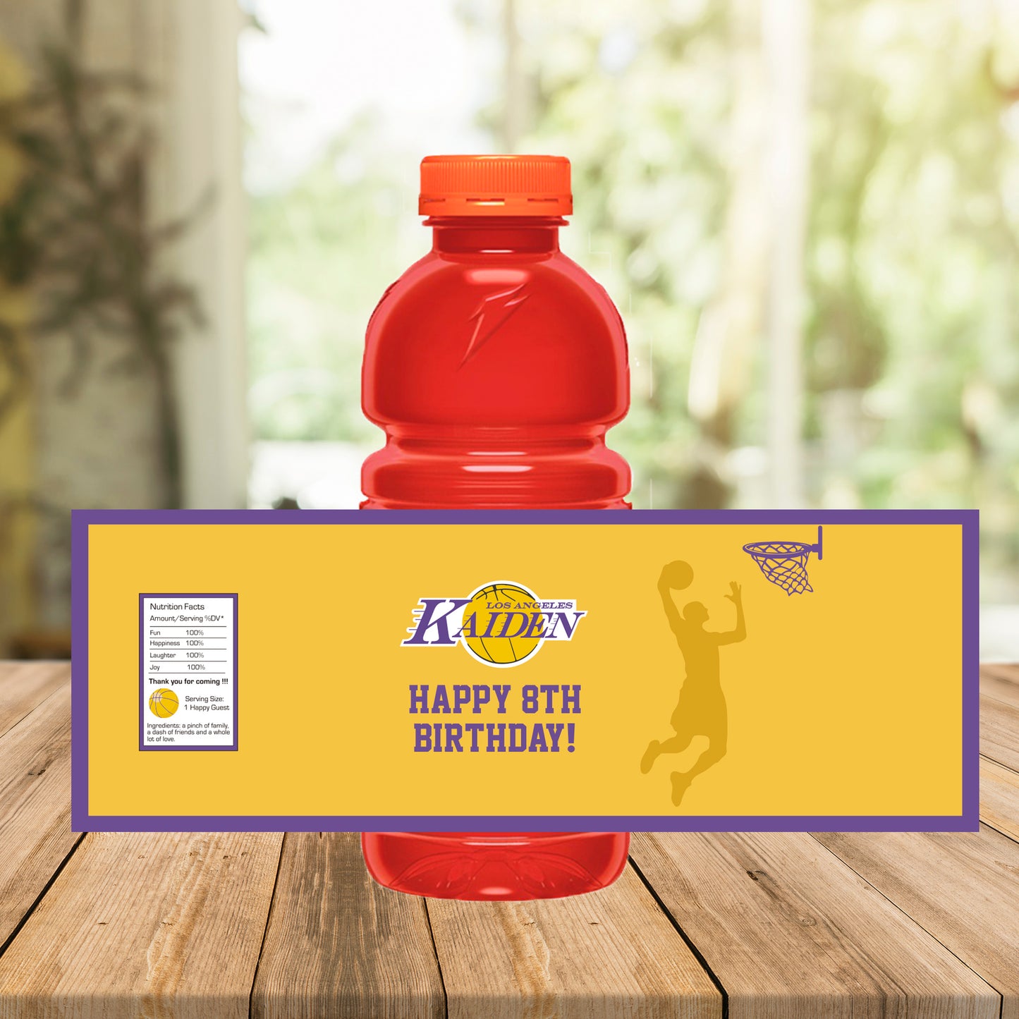 LAKERS printable BOTTLE Label