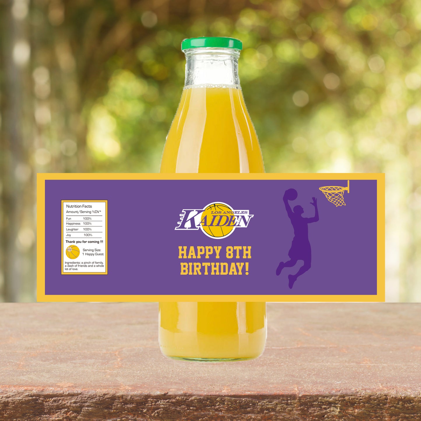 LAKERS printable BOTTLE Label