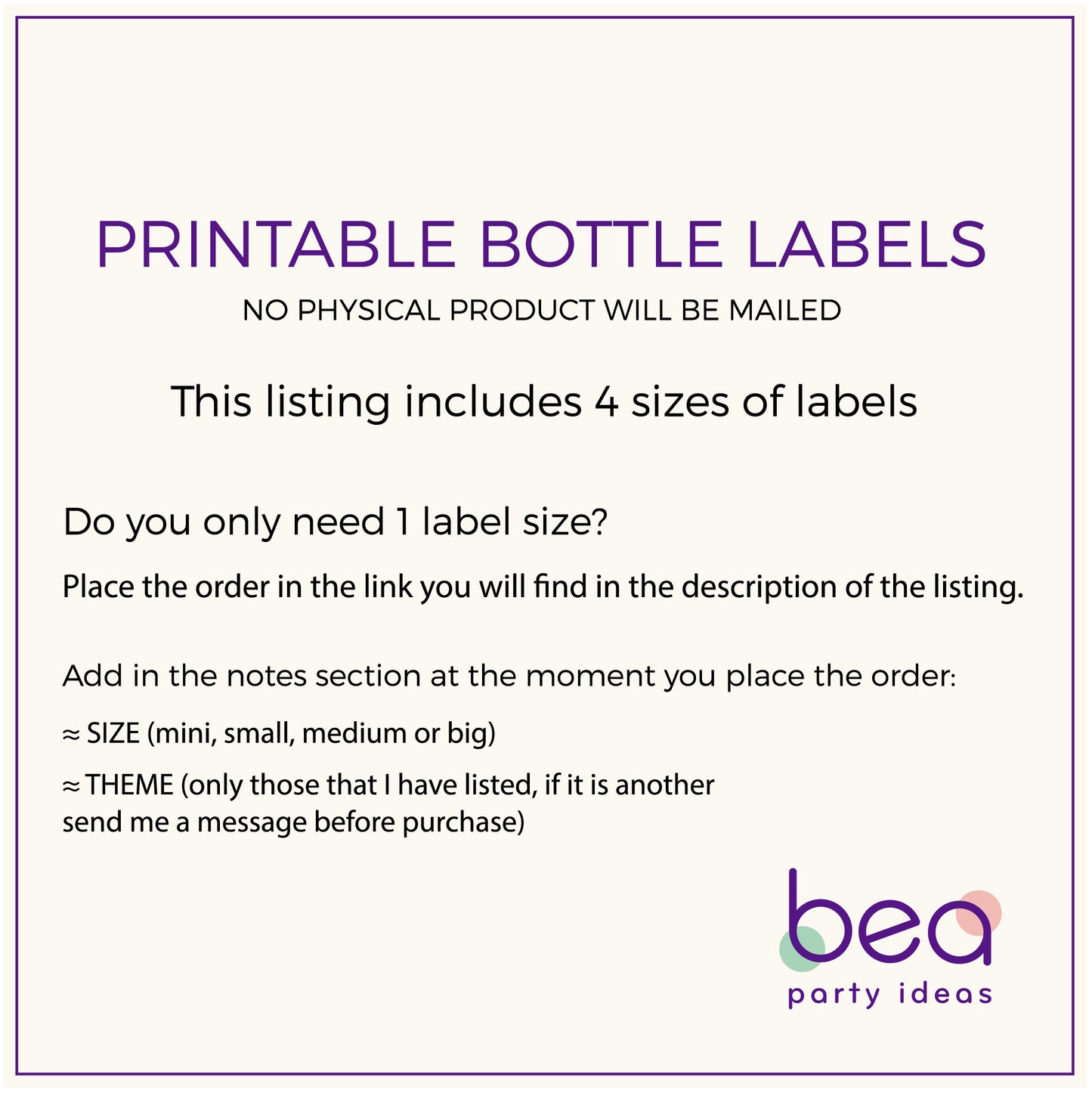 DONUTS printable BOTTLE Label