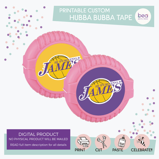 LAKERS printable HUBBA BUBBA TAPE Label