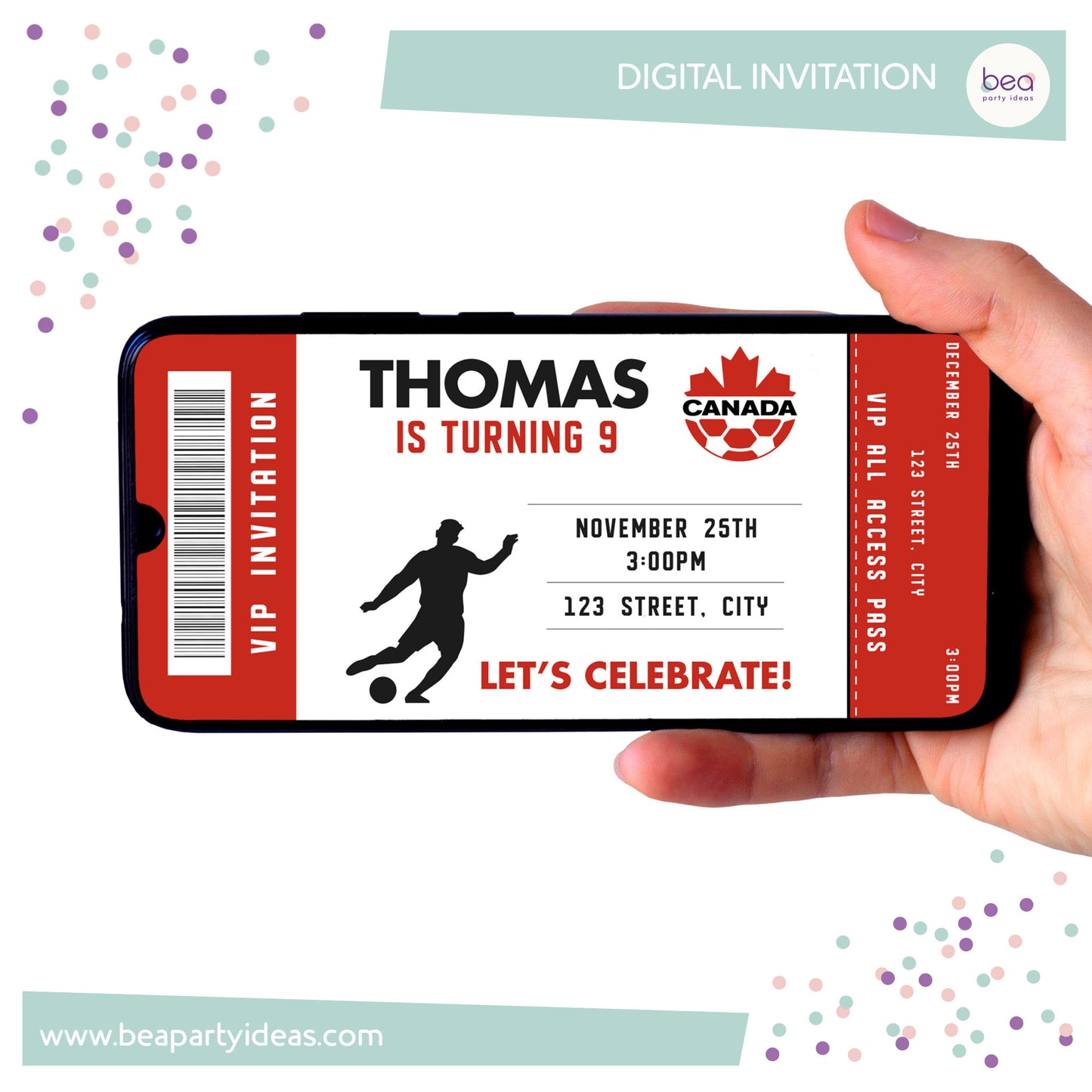 CANADA SOCCER digital INVITATION