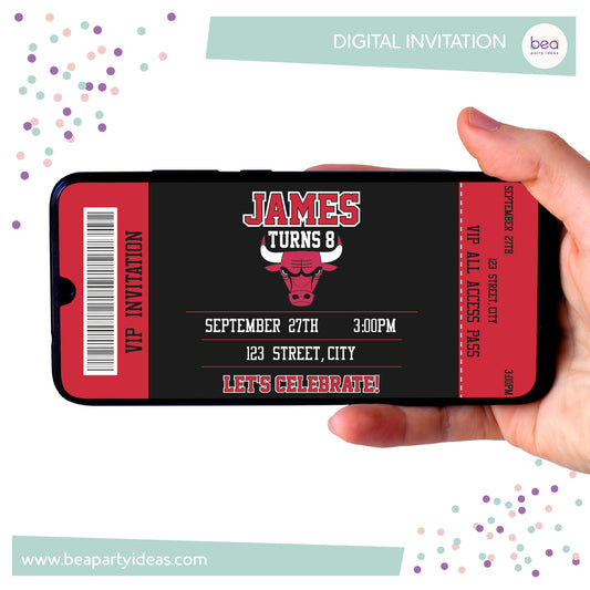 CHICAGO BULLS digital INVITATION