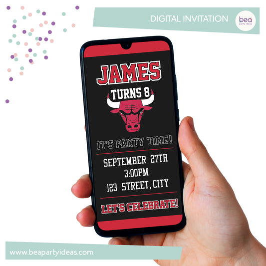 CHICAGO BULLS digital INVITATION