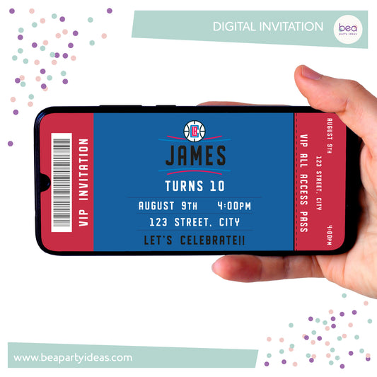 LA CLIPPERS digital INVITATION