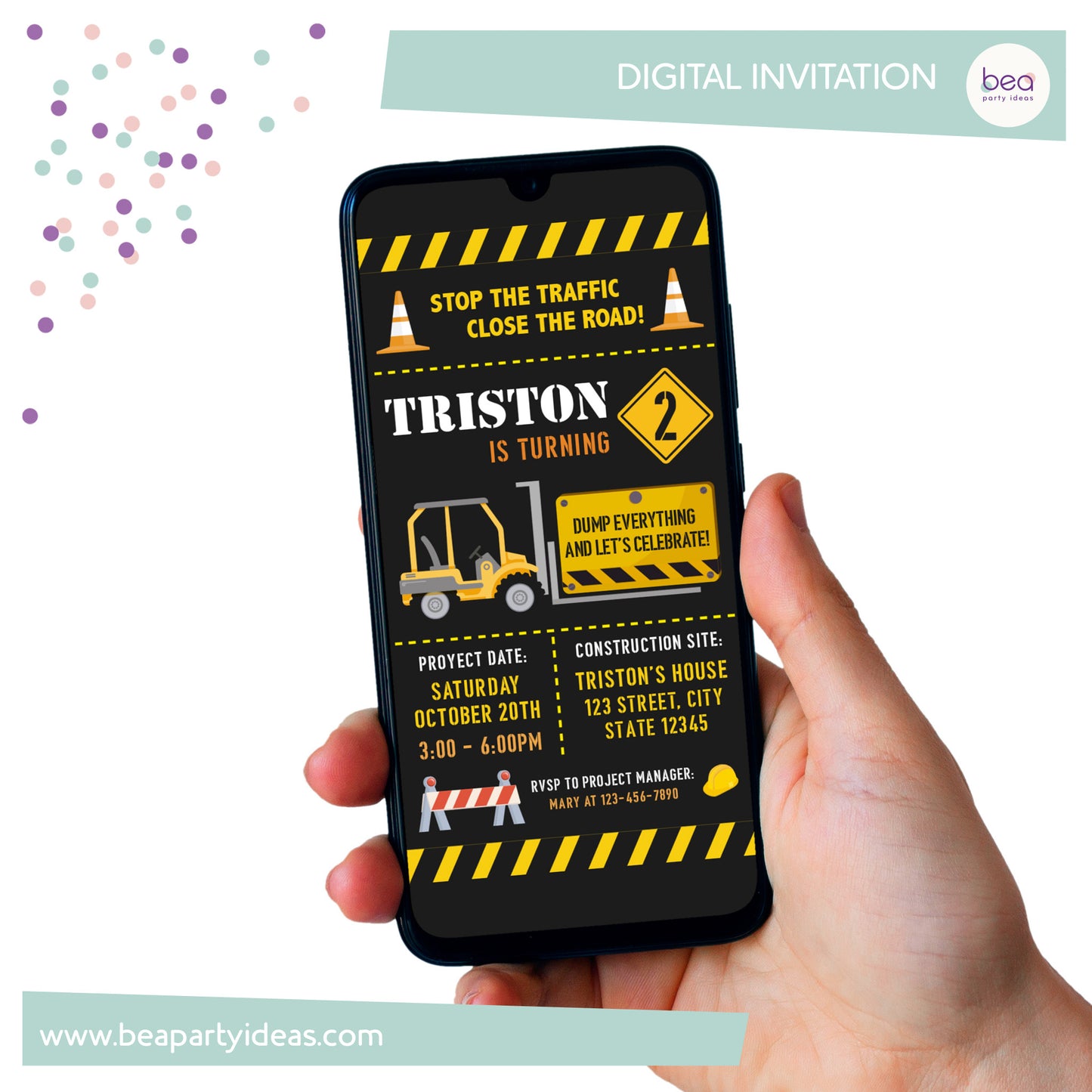 CONSTRUCTION digital INVITATION