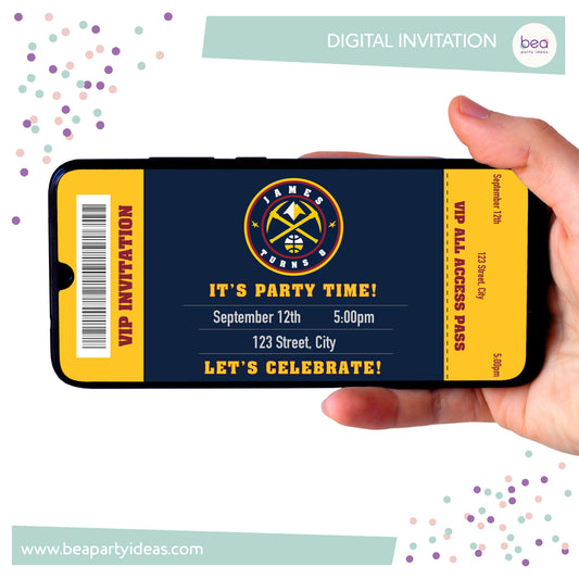 DENVER NUGGETS digital INVITATION