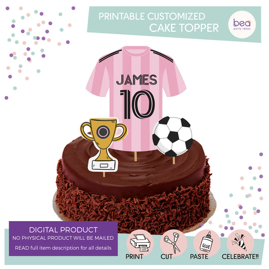 INTER MIAMI printable CAKE TOPPER
