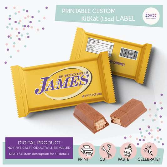 LAKERS printable KITKAT Label