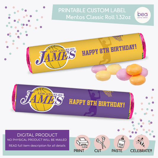 LAKERS printable MENTOS Label