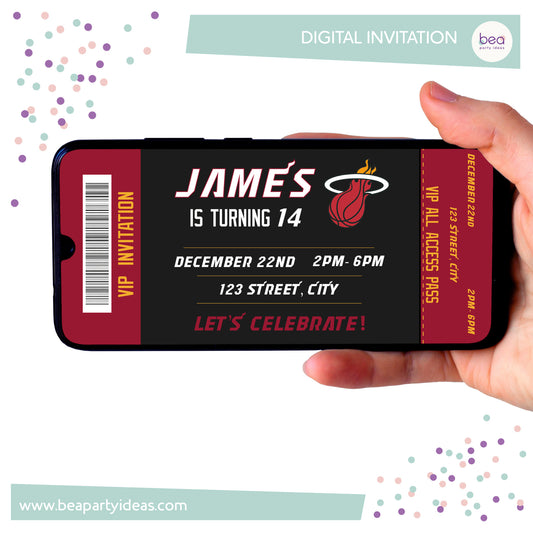 MIAMI HEAT digital INVITATION