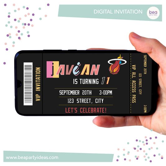 MIAMI HEAT MASHUP digital INVITATION