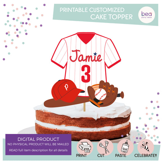 PHILLIES printable CAKE TOPPER