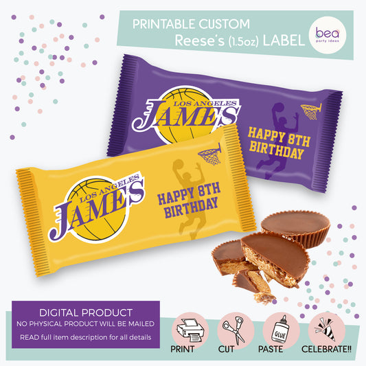 LAKERS printable REESES Label