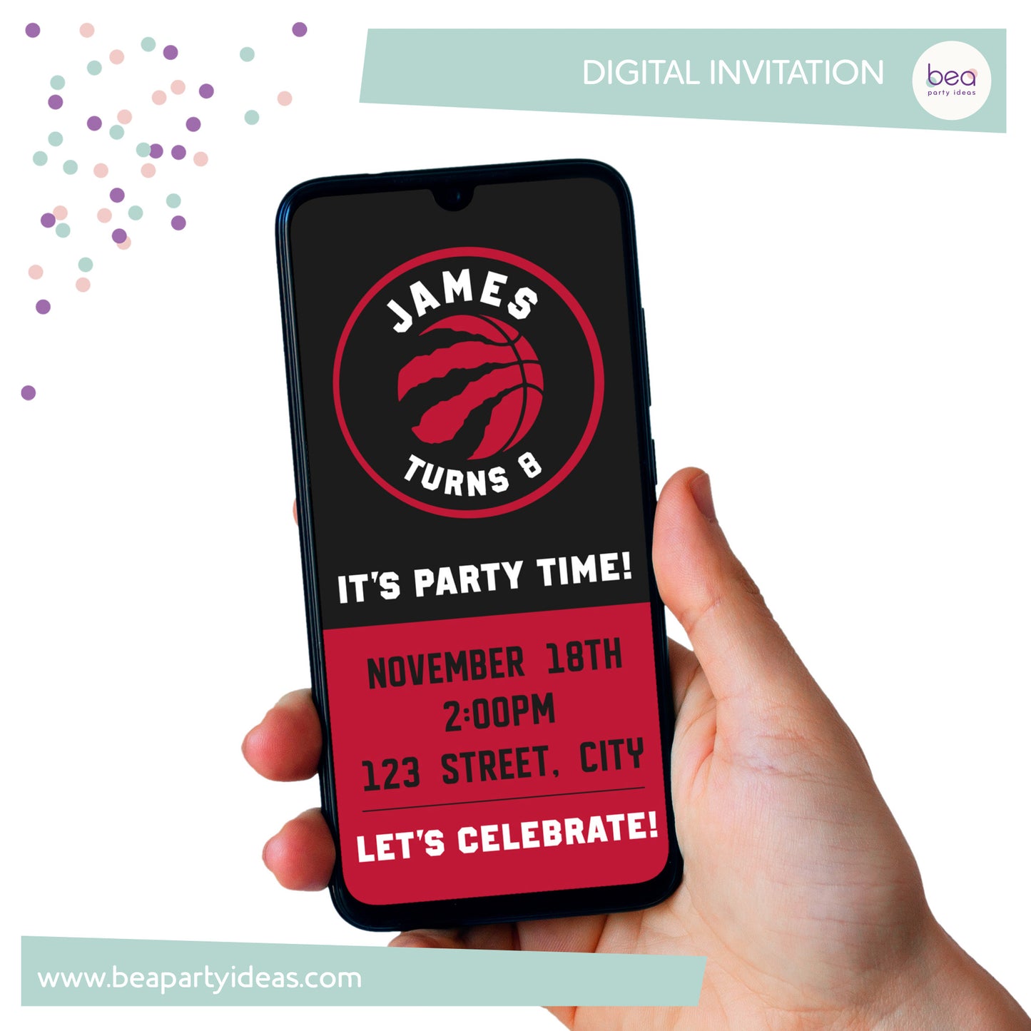 TORONTO RAPTORS digital INVITATION