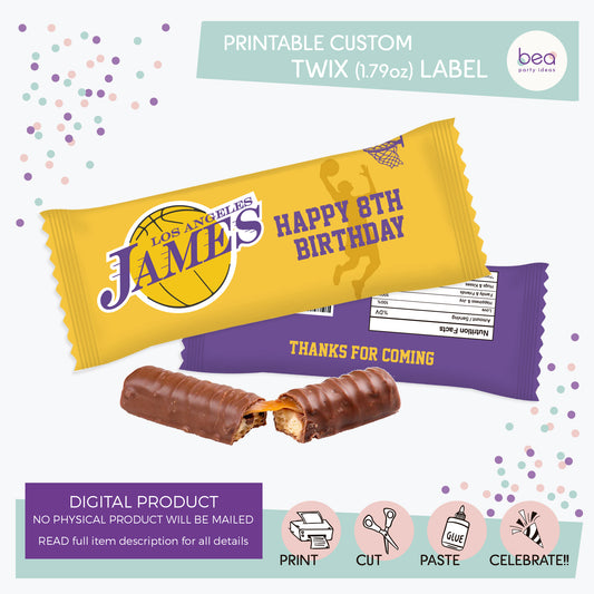 LAKERS printable TWIX Label