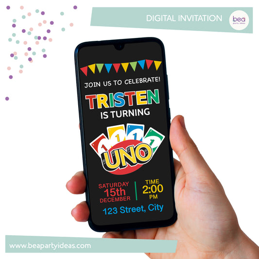 UNO CARD GAME digital INVITATION