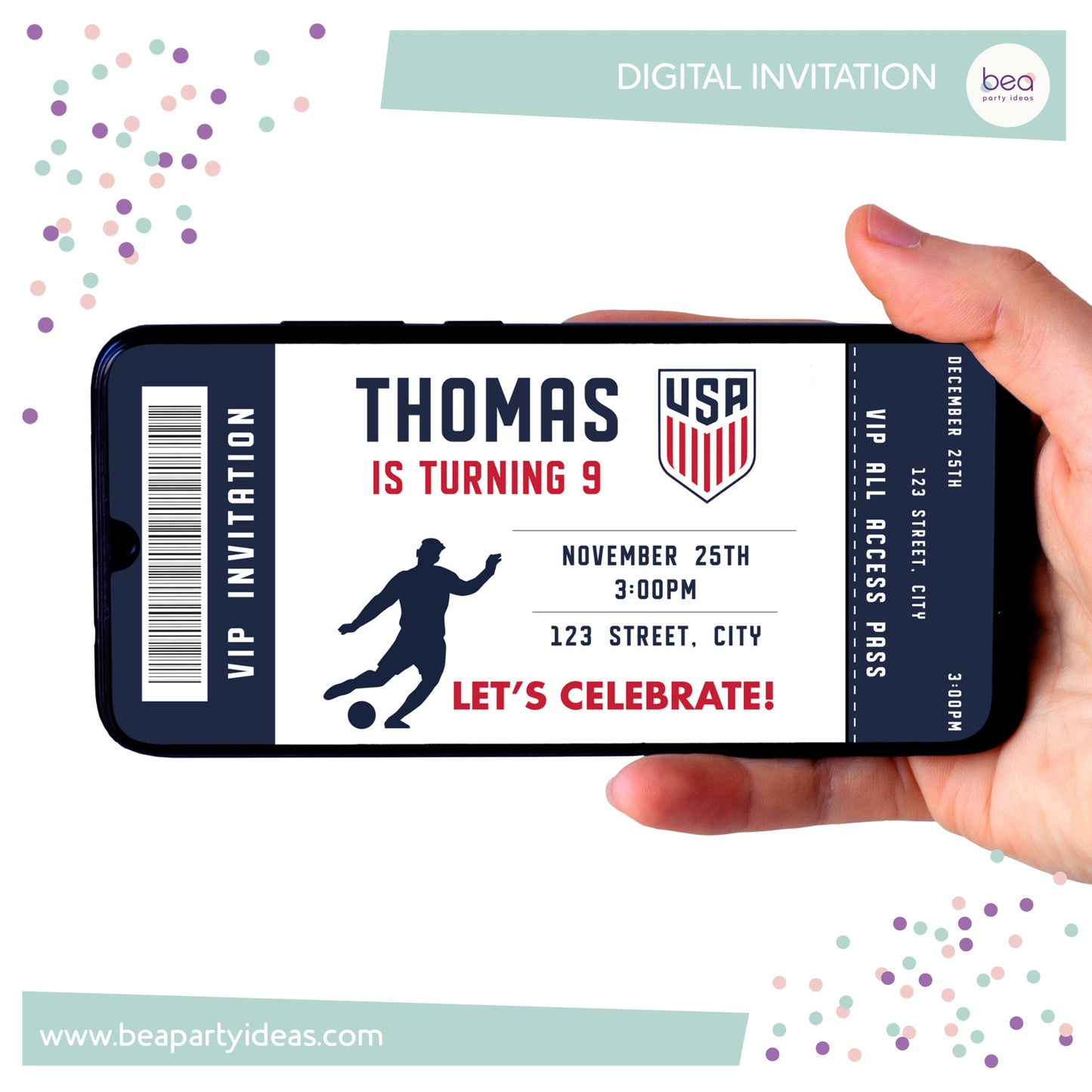 USA SOCCER digital INVITATION