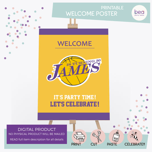 LAKERS printable WELCOME poster