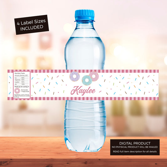 DONUTS printable BOTTLE Label