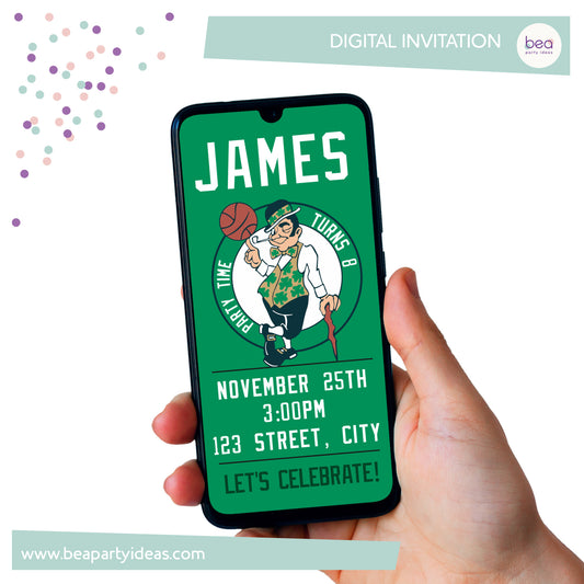 BOSTON CELTICS digital INVITATION